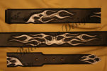 Grtel/Belt "Silver Flames"